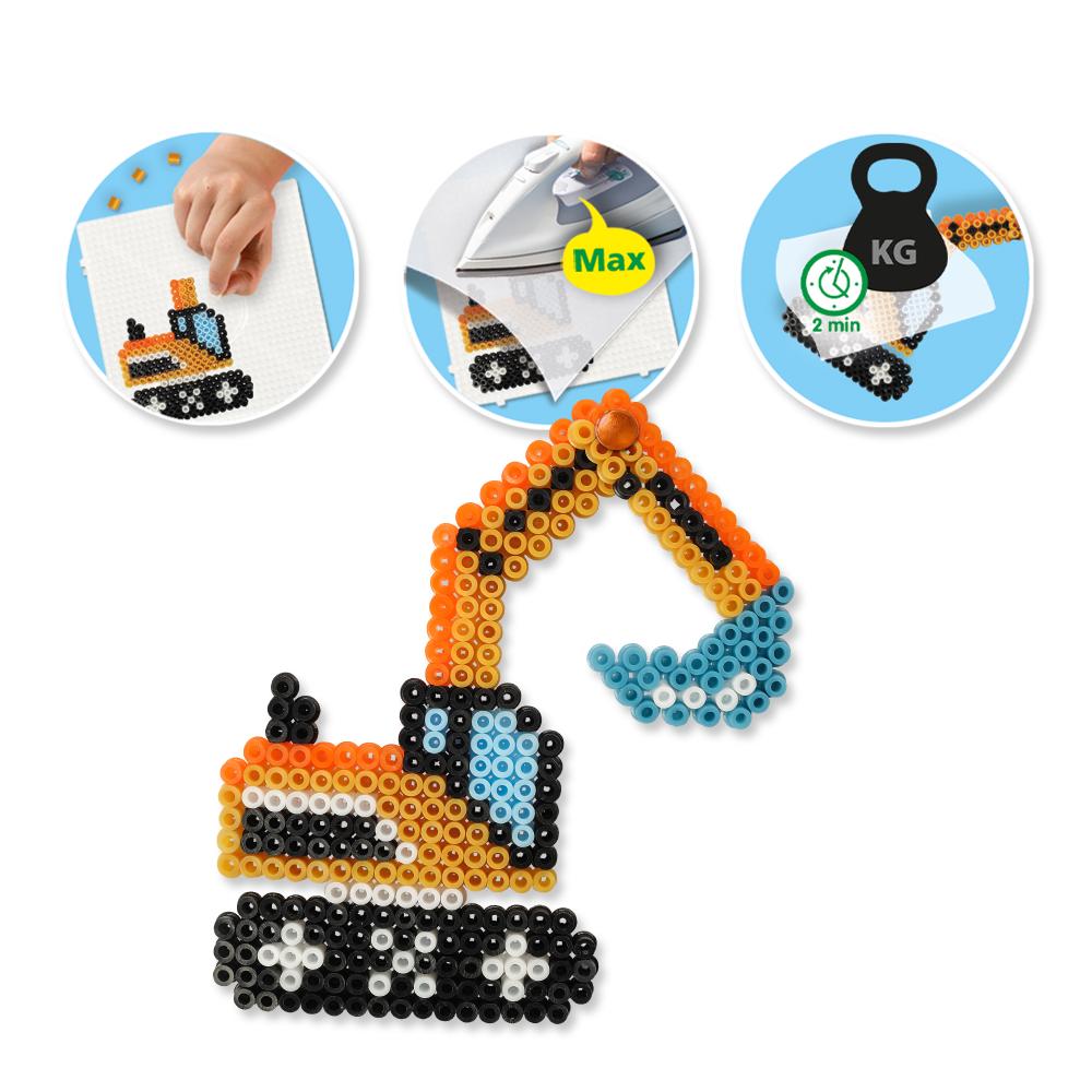 Iron On Beads - Constructions Trucks