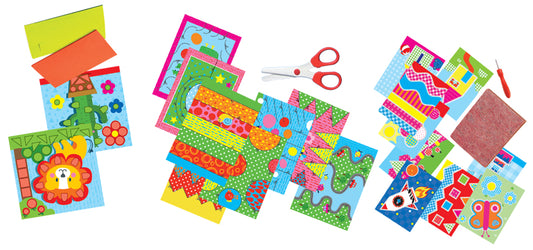 I learn to use scissors, make mosaics and perforate