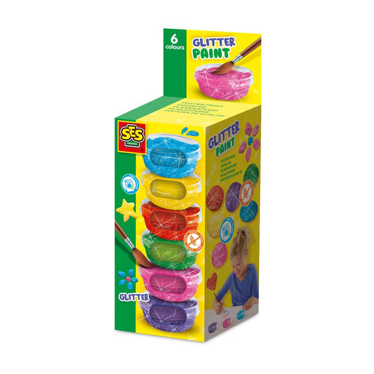 Poster Paint 6 Glitter Colours x 45 mL