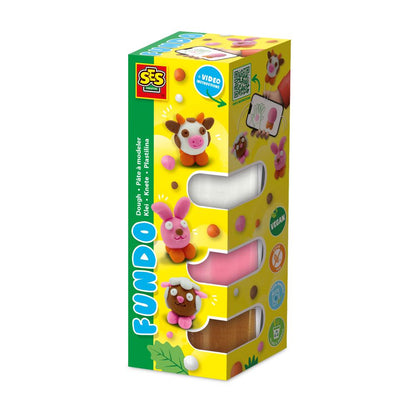 FunDo Dough - Farm Animals 3 x 90 g + 1 x 40 g