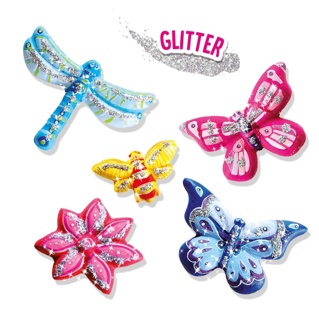 Casting and painting - Butterfly and glitter