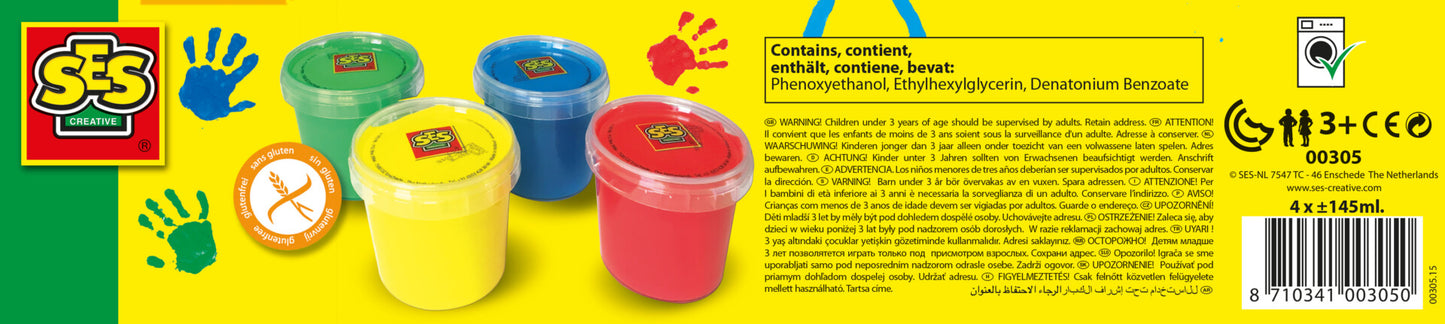 Fingerpaint 4 colours x 145 mL