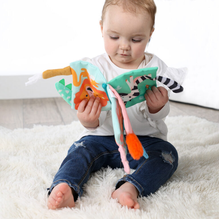 Sensory animal tails cloth book