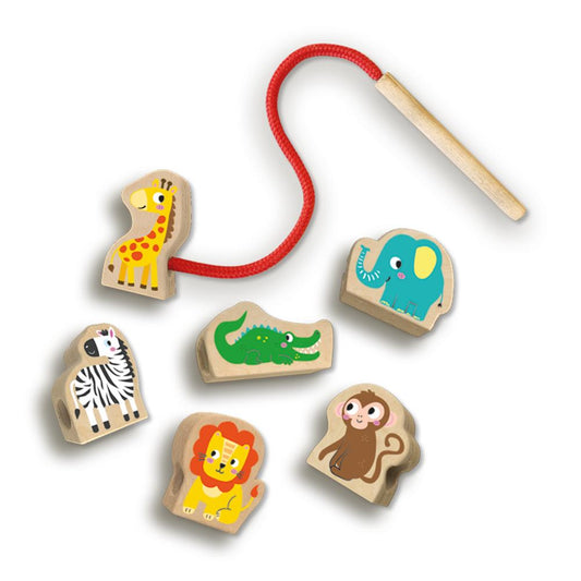 Wooden Lacing Beads - Animals