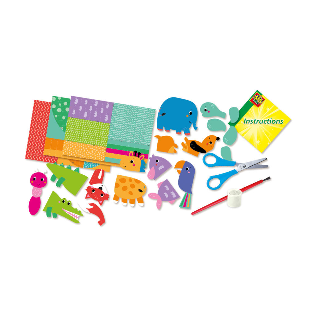 Zig zag origami animals