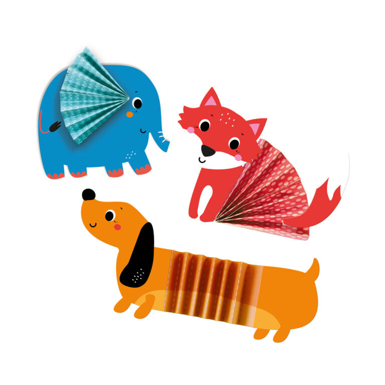 Zig zag origami animals