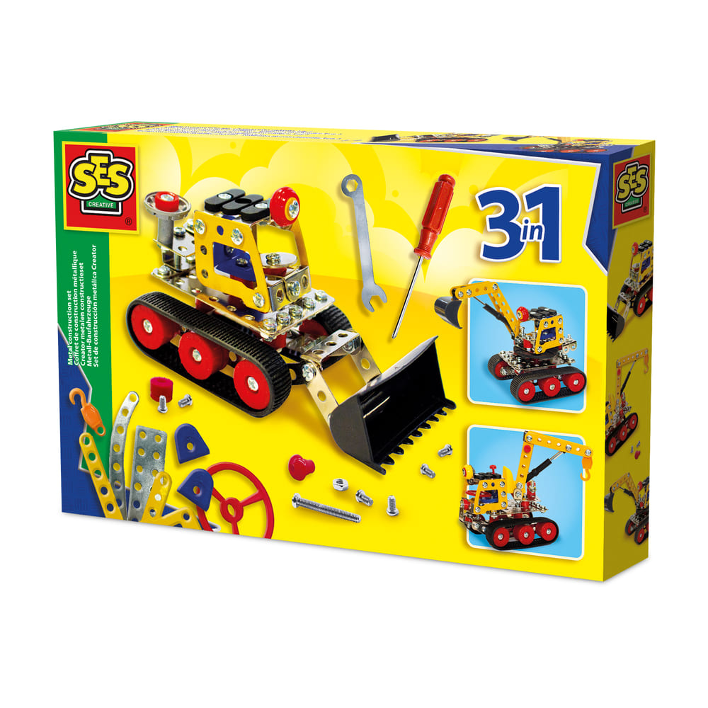 Metal Construction Set - Construction Vehicles 3 In 1