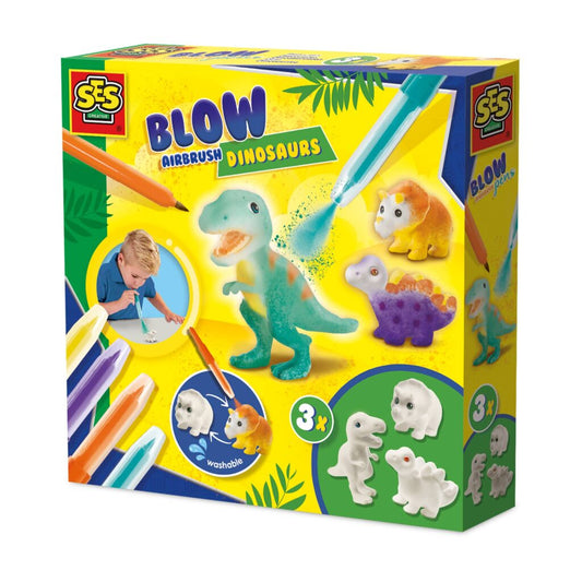 Blow airbrush pens - Dinosaurs 3x