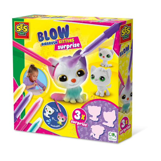 Blow airbrush pens - Kittens surprise 3x