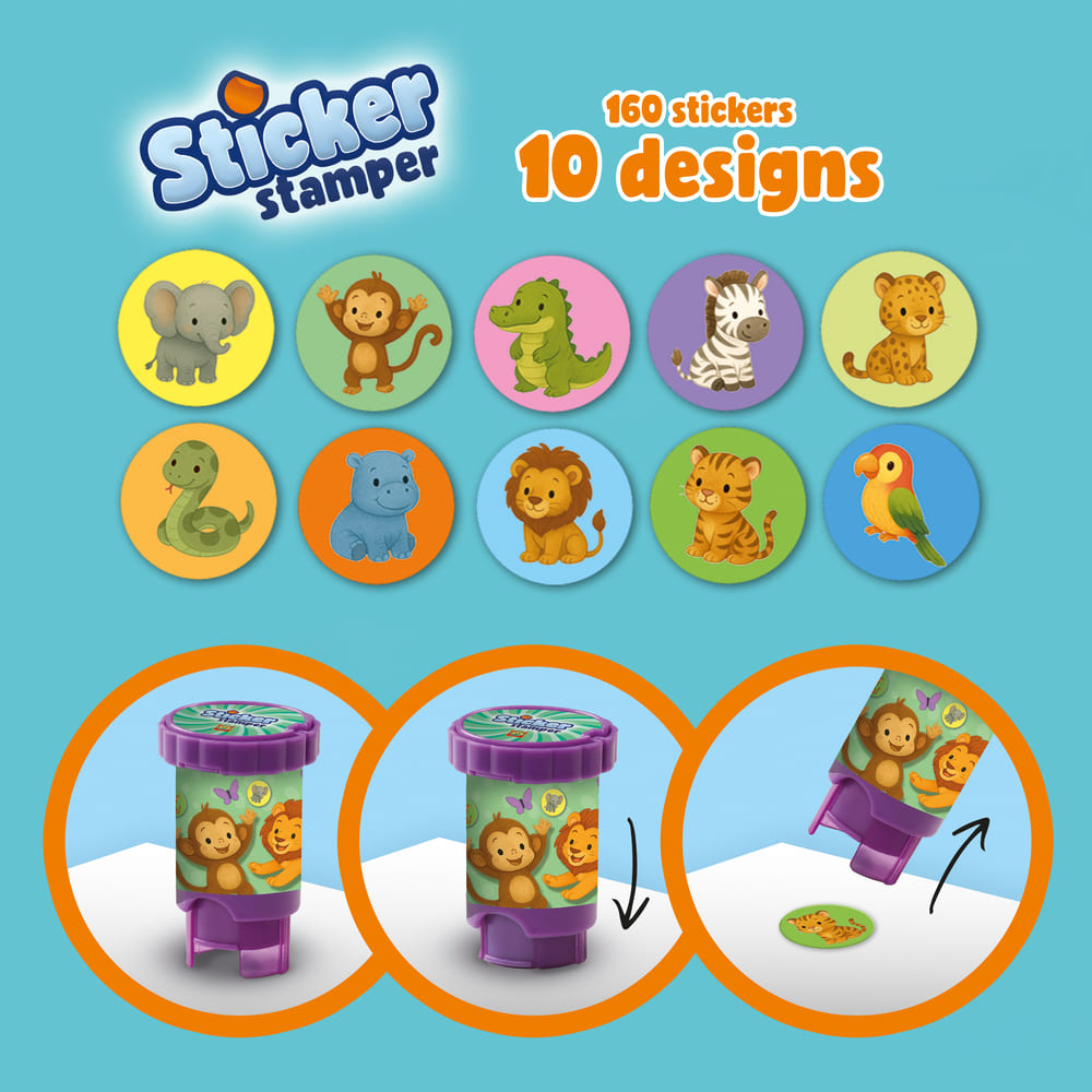 Sticker Stamper - Jungle Animals