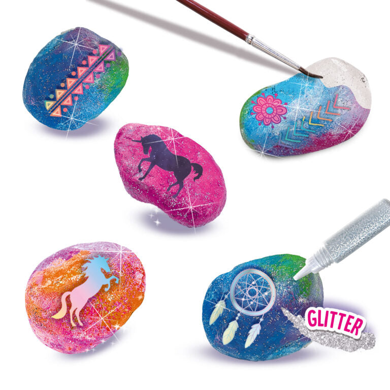 Painting galaxy stones