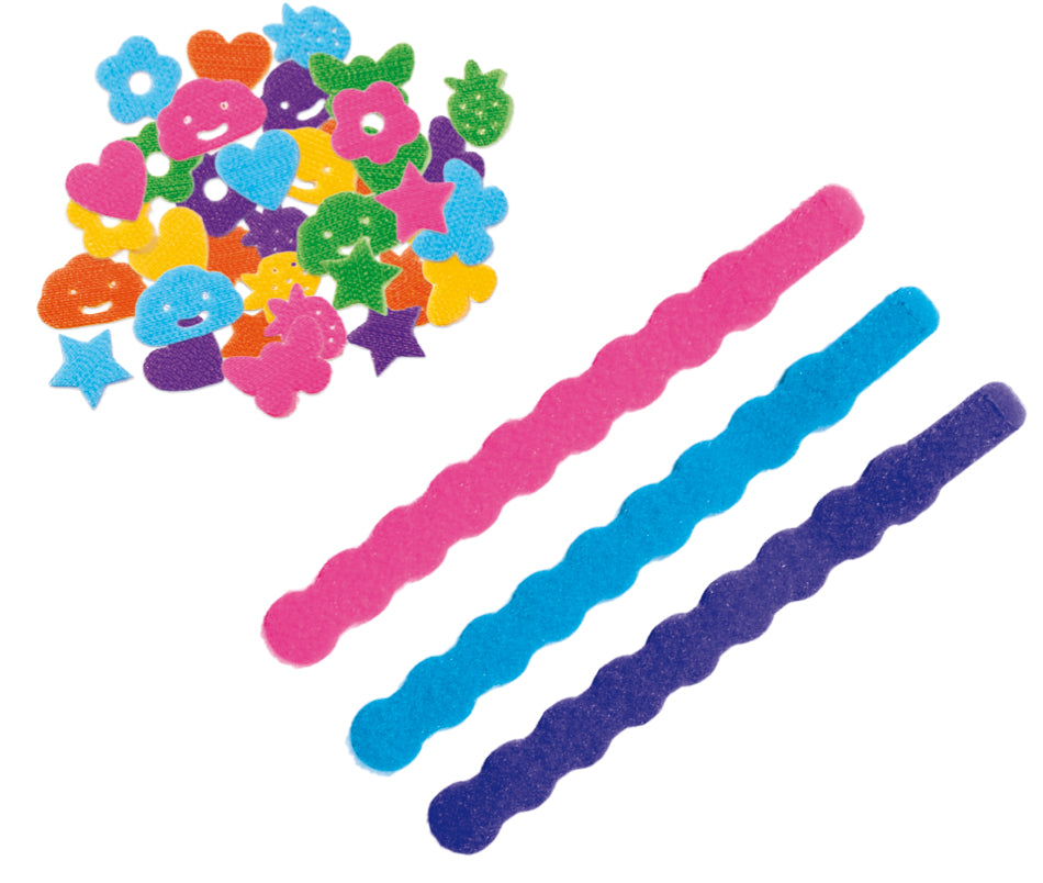 Hook and loop tape bracelets