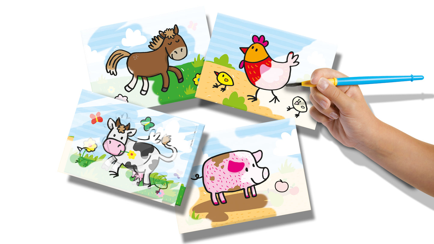 Colouring with water - Farm animals